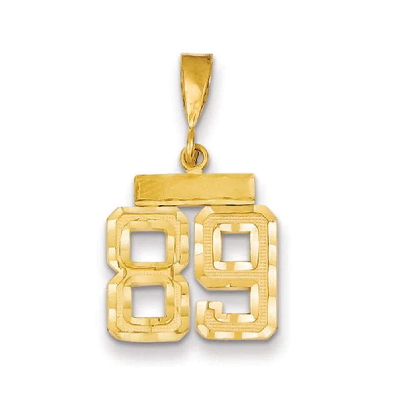 The Ultimate Jewelry Sale – Shop Premium Styles 14k Yellow Gold, Varsity Collection, Small D/C Pendant Number 89 The Ultimate Jewelry Sale – Shop Premium Styles 14k Yellow Gold, Varsity Collection, Small D/C Pendant Number 89
