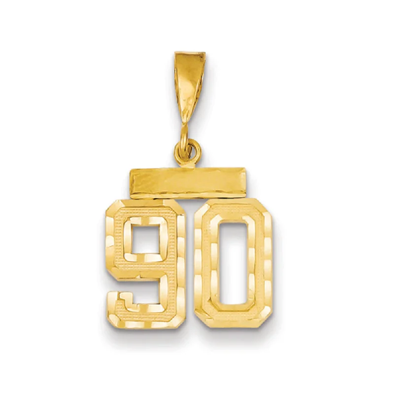 Jewelry Deals That Outshine The Rest 14k Yellow Gold, Varsity Collection, Small D/C Pendant Number 90 Jewelry Deals That Outshine The Rest 14k Yellow Gold, Varsity Collection, Small D/C Pendant Number 90