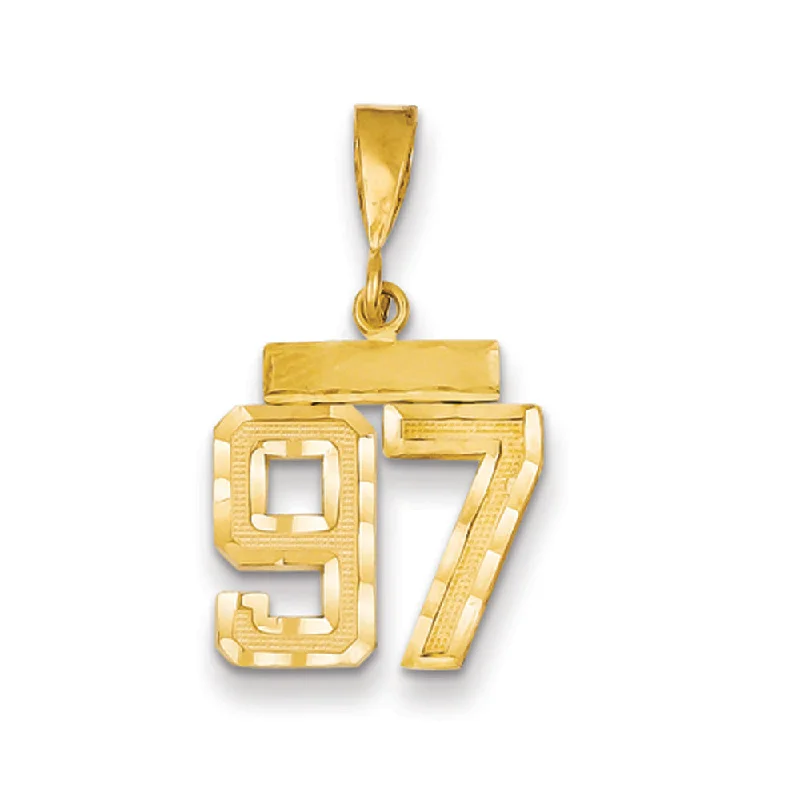 Limited-Stock Jewelry Sale – Shop Before It's Gone 14k Yellow Gold, Varsity Collection, Small D/C Pendant Number 97 Limited-Stock Jewelry Sale – Shop Before It's Gone 14k Yellow Gold, Varsity Collection, Small D/C Pendant Number 97