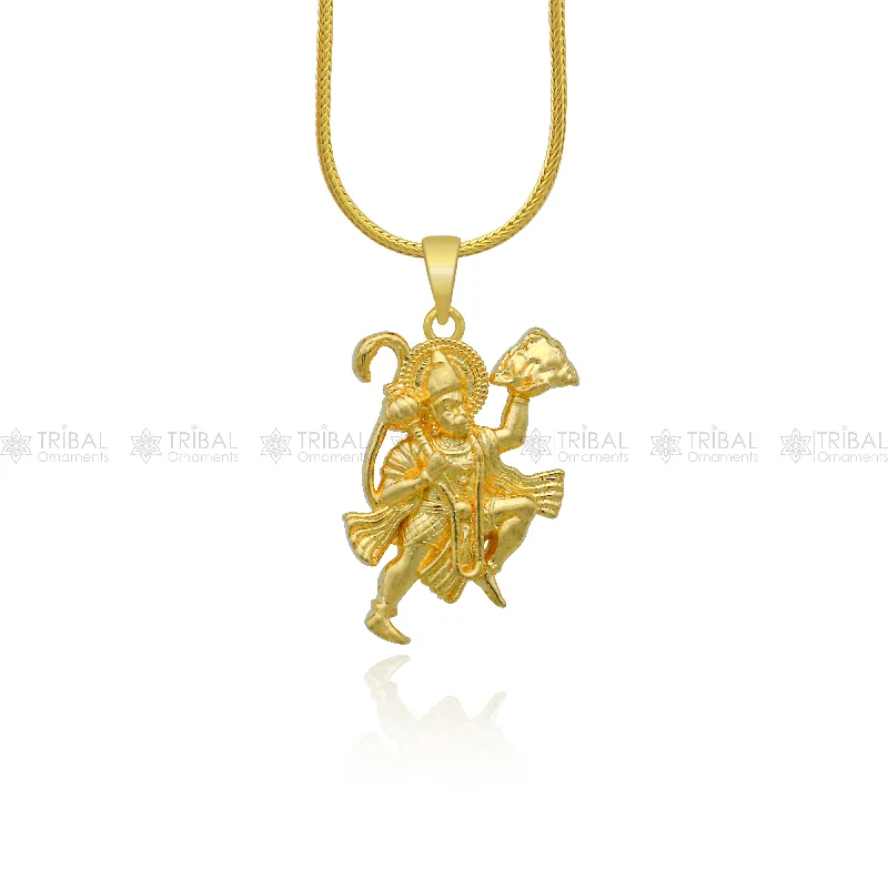 Shop Handcrafted Jewelry At Special Promotional Rates 925 sterling silver gold polished Lord hanuman flying divine pendant nsp901 Shop Handcrafted Jewelry At Special Promotional Rates 925 sterling silver gold polished Lord hanuman flying divine pendant nsp901