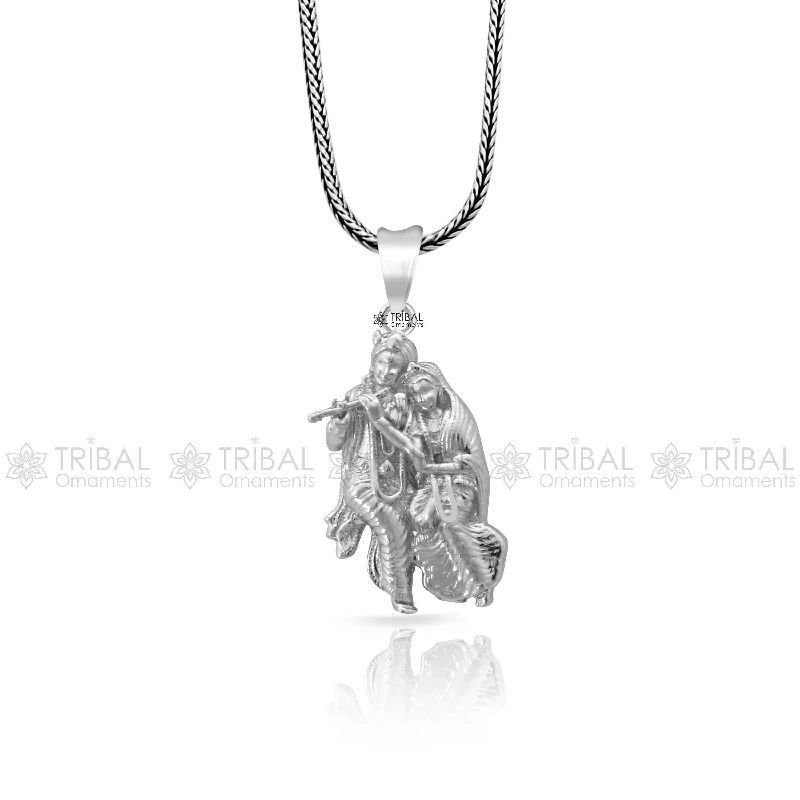 Stunning Jewelry At Even More Stunning Prices 925 sterling silver Lord Krishna and Radha , amazing divine Radha Krishna pendant locket tribal jewelry nsp834 Stunning Jewelry At Even More Stunning Prices 925 sterling silver Lord Krishna and Radha , amazing divine Radha Krishna pendant locket tribal jewelry nsp834