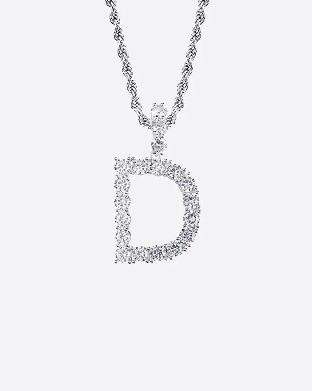 High-Quality Gemstone Jewelry For Special Occasions LETTER PIECE - WHITE GOLD