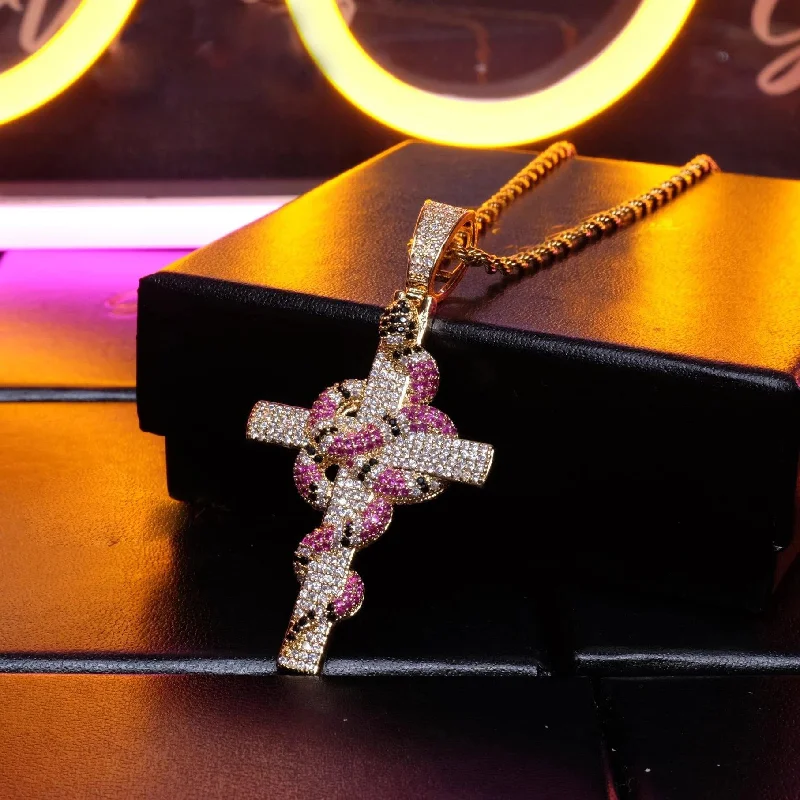 Discover Unique Jewelry With Special Limited-Time Offers 🔥New Iced Cross and Snake Pendant Discover Unique Jewelry With Special Limited-Time Offers 🔥New Iced Cross and Snake Pendant