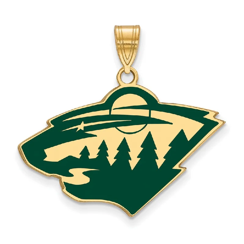 Stunning Jewelry At Even More Stunning Prices SS 14k Yellow Gold Plated NHL Minnesota Wild LG Enamel Pendant Stunning Jewelry At Even More Stunning Prices SS 14k Yellow Gold Plated NHL Minnesota Wild LG Enamel Pendant