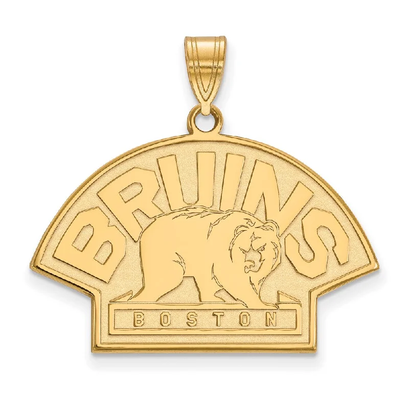 Elegant Jewelry, Affordable Luxury – Shop Now Sterling Silver 14k Yellow Gold Plated NHL Boston Bruins Large Pendant Elegant Jewelry, Affordable Luxury – Shop Now Sterling Silver 14k Yellow Gold Plated NHL Boston Bruins Large Pendant