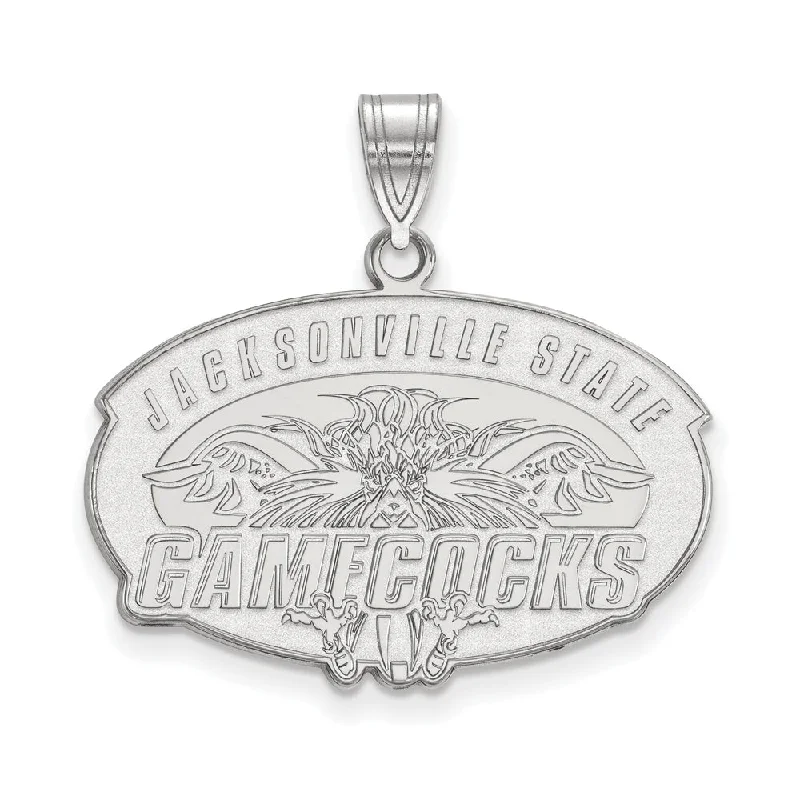 Exclusive Jewelry Offers – Sparkle For Less Sterling Silver Jacksonville State Large Pendant Exclusive Jewelry Offers – Sparkle For Less Sterling Silver Jacksonville State Large Pendant
