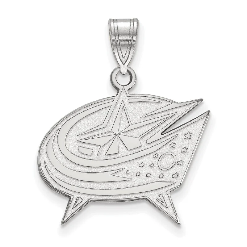 Bold And Beautiful Jewelry Now At Irresistible Prices Sterling Silver NHL Columbus Blue Jackets Large Pendant Bold And Beautiful Jewelry Now At Irresistible Prices Sterling Silver NHL Columbus Blue Jackets Large Pendant