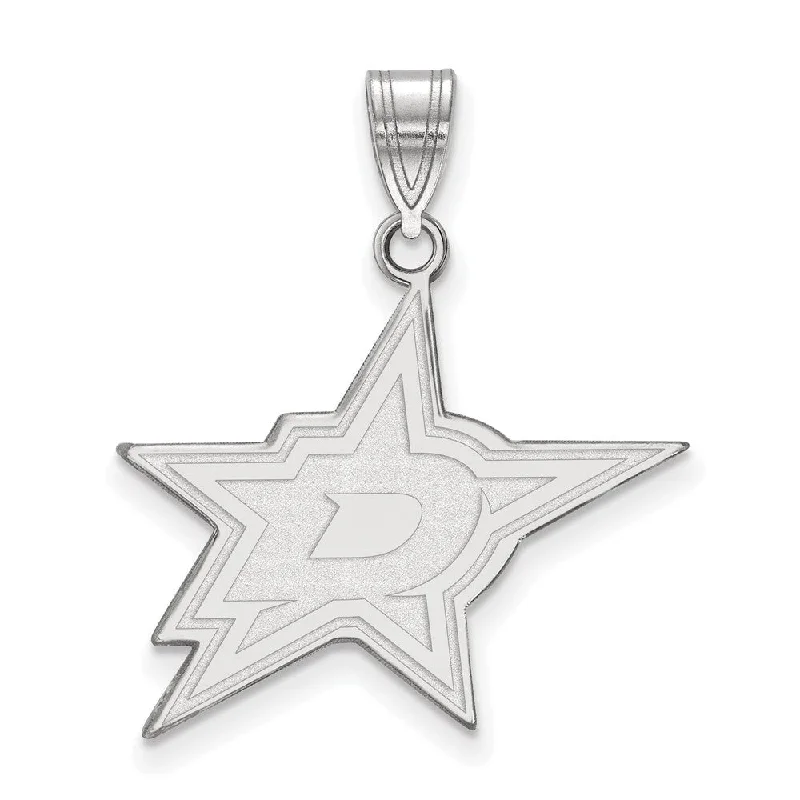 Big Discounts On Elegant Jewelry Collections Sterling Silver NHL Dallas Stars Large Pendant Big Discounts On Elegant Jewelry Collections Sterling Silver NHL Dallas Stars Large Pendant