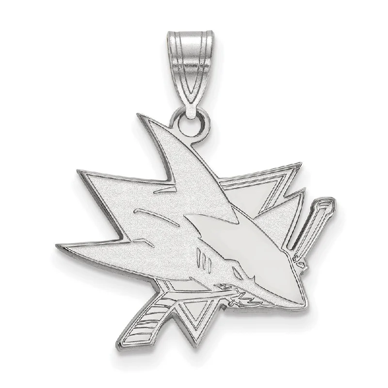 Grab Your Dream Jewelry At The Lowest Prices Sterling Silver NHL San Jose Sharks Large Pendant