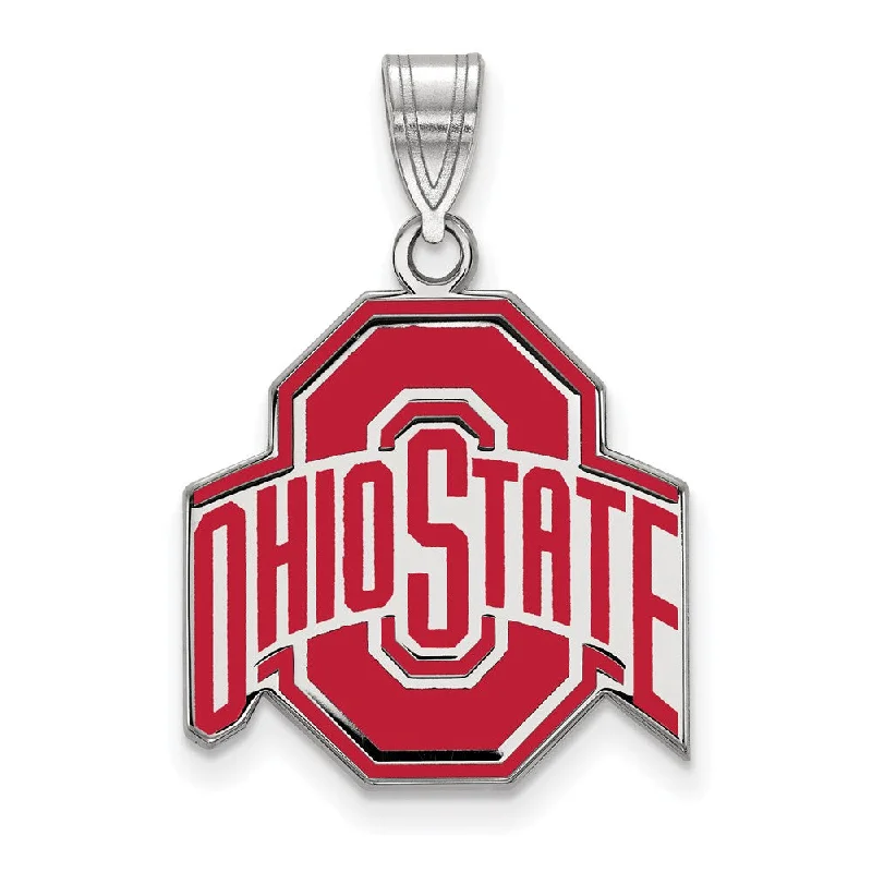 Get Ready To Sparkle – Special Jewelry Discounts Sterling Silver Ohio State Large Enamel Logo Pendant Get Ready To Sparkle – Special Jewelry Discounts Sterling Silver Ohio State Large Enamel Logo Pendant