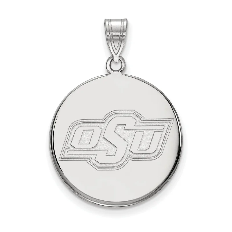 Jewelry Clearance – Final Chance To Save Big Sterling Silver Oklahoma State Large Disc Pendant Jewelry Clearance – Final Chance To Save Big Sterling Silver Oklahoma State Large Disc Pendant