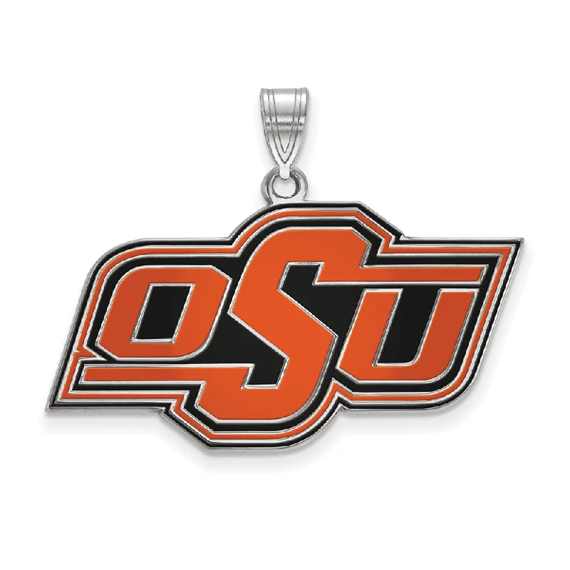 Get The Jewelry You Love At A Price You Love Sterling Silver Oklahoma State Large Enamel Pendant Get The Jewelry You Love At A Price You Love Sterling Silver Oklahoma State Large Enamel Pendant