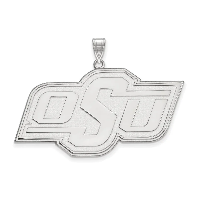 Jewelry Deals That Outshine The Rest Sterling Silver Oklahoma State XL Pendant