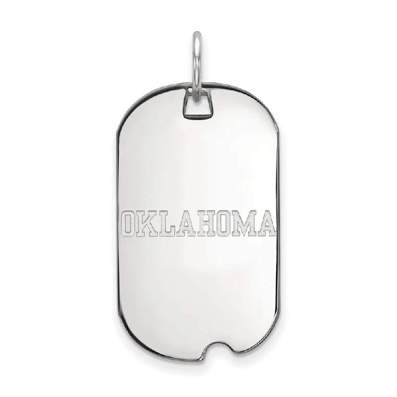 Final Call For Exquisite Jewelry At Reduced Rates Sterling Silver U. of Oklahoma Dog Tag Pendant Final Call For Exquisite Jewelry At Reduced Rates Sterling Silver U. of Oklahoma Dog Tag Pendant