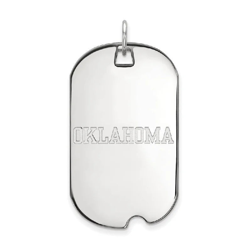 Sparkle On A Budget – Fine Jewelry For Less Sterling Silver U. of Oklahoma Large Dog Tag Pendant Sparkle On A Budget – Fine Jewelry For Less Sterling Silver U. of Oklahoma Large Dog Tag Pendant