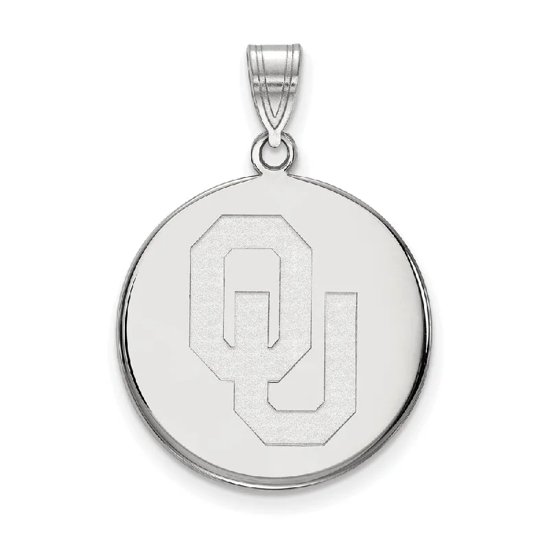 Upgrade Your Jewelry Collection For Less Sterling Silver U. of Oklahoma Large 'OU' Disc Pendant Upgrade Your Jewelry Collection For Less Sterling Silver U. of Oklahoma Large 'OU' Disc Pendant