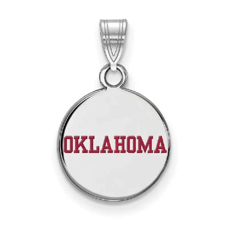 Shop Fine Jewelry With Exclusive Savings Sterling Silver U. of Oklahoma Small Enamel Disc Pendant Shop Fine Jewelry With Exclusive Savings Sterling Silver U. of Oklahoma Small Enamel Disc Pendant