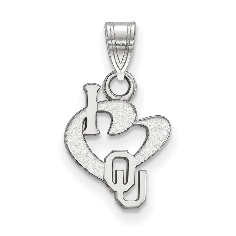 Unmissable Jewelry Sale – Shop Before It's Too Late Sterling Silver U. of Oklahoma Small I Love Logo Pendant Unmissable Jewelry Sale – Shop Before It's Too Late Sterling Silver U. of Oklahoma Small I Love Logo Pendant