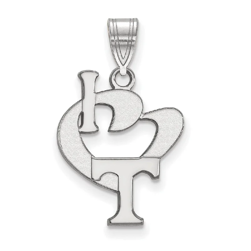Limited Stock On Premium Jewelry At Low Prices Sterling Silver U. of Tennessee Large I Love 'T' Logo Pendant Limited Stock On Premium Jewelry At Low Prices Sterling Silver U. of Tennessee Large I Love 'T' Logo Pendant