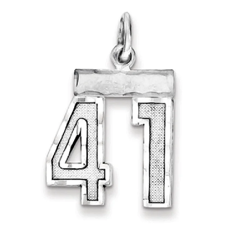 Jewelry Clearance Sale – Final Reductions Sterling Silver, Varsity Collection, Small D/C Pendant, Number 41