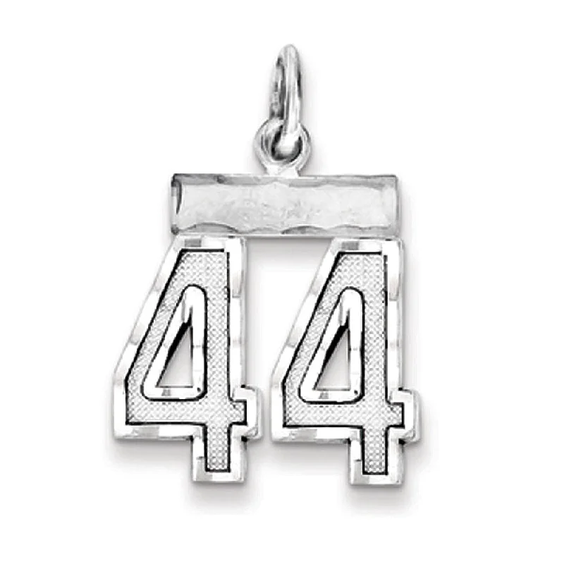 Breathtaking Jewelry, Breathtaking Prices Sterling Silver, Varsity Collection, Small D/C Pendant, Number 44 Breathtaking Jewelry, Breathtaking Prices Sterling Silver, Varsity Collection, Small D/C Pendant, Number 44