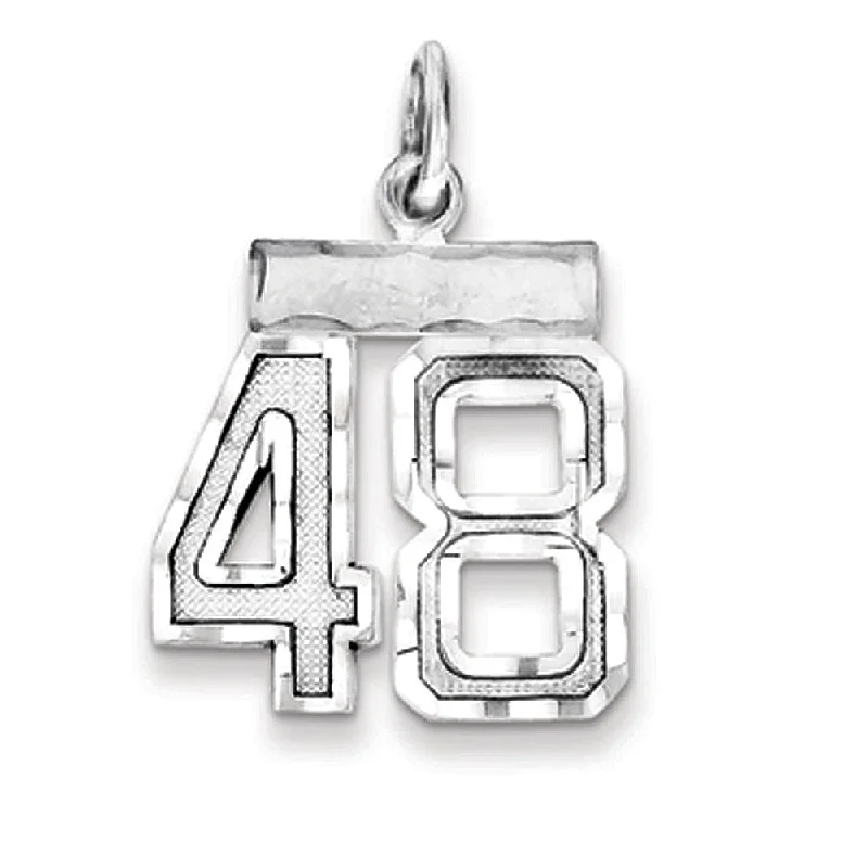 Best Jewelry Sale – Shop Exclusive Designs Now Sterling Silver, Varsity Collection, Small D/C Pendant, Number 48 Best Jewelry Sale – Shop Exclusive Designs Now Sterling Silver, Varsity Collection, Small D/C Pendant, Number 48