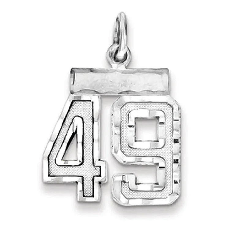 Jewelry Sale – Exclusive Styles At Lower Prices Sterling Silver, Varsity Collection, Small D/C Pendant, Number 49 Jewelry Sale – Exclusive Styles At Lower Prices Sterling Silver, Varsity Collection, Small D/C Pendant, Number 49