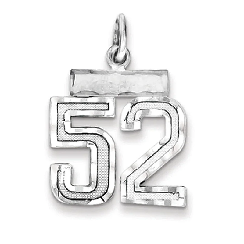 The Ultimate Jewelry Sale – Shop Premium Styles Sterling Silver, Varsity Collection, Small D/C Pendant, Number 52 The Ultimate Jewelry Sale – Shop Premium Styles Sterling Silver, Varsity Collection, Small D/C Pendant, Number 52