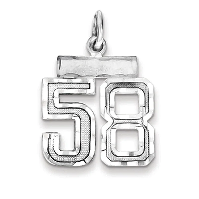 Flash Sale On Elegant Jewelry – Don't Miss Out Sterling Silver, Varsity Collection, Small D/C Pendant, Number 58 Flash Sale On Elegant Jewelry – Don't Miss Out Sterling Silver, Varsity Collection, Small D/C Pendant, Number 58