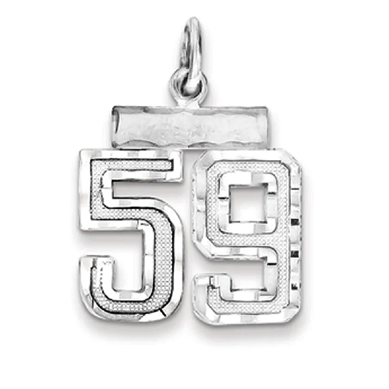 Affordable Luxury Jewelry – Style At A Great Price Sterling Silver, Varsity Collection, Small D/C Pendant, Number 59 Affordable Luxury Jewelry – Style At A Great Price Sterling Silver, Varsity Collection, Small D/C Pendant, Number 59