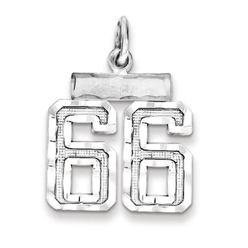 Dazzle In Elegance With Our Biggest Jewelry Sale Sterling Silver, Varsity Collection, Small D/C Pendant, Number 66 Dazzle In Elegance With Our Biggest Jewelry Sale Sterling Silver, Varsity Collection, Small D/C Pendant, Number 66