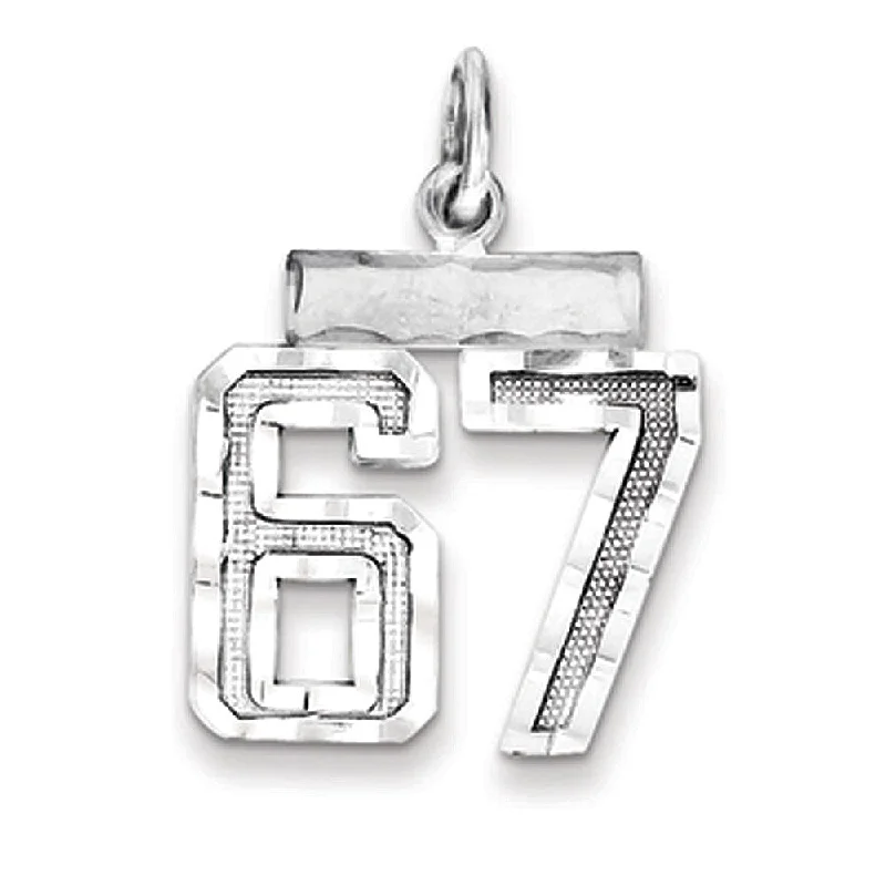 Don't Miss Out On Bestselling Jewelry At Special Prices Sterling Silver, Varsity Collection, Small D/C Pendant, Number 67 Don't Miss Out On Bestselling Jewelry At Special Prices Sterling Silver, Varsity Collection, Small D/C Pendant, Number 67