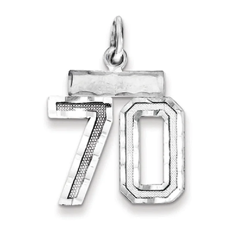 Elevate Your Jewelry Collection With Limited-Time Savings Sterling Silver, Varsity Collection, Small D/C Pendant, Number 70 Elevate Your Jewelry Collection With Limited-Time Savings Sterling Silver, Varsity Collection, Small D/C Pendant, Number 70