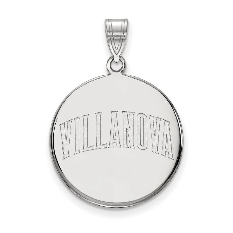 Get The Sparkle You Love At Prices You Adore Sterling Silver Villanova U. Large Script Disc Pendant