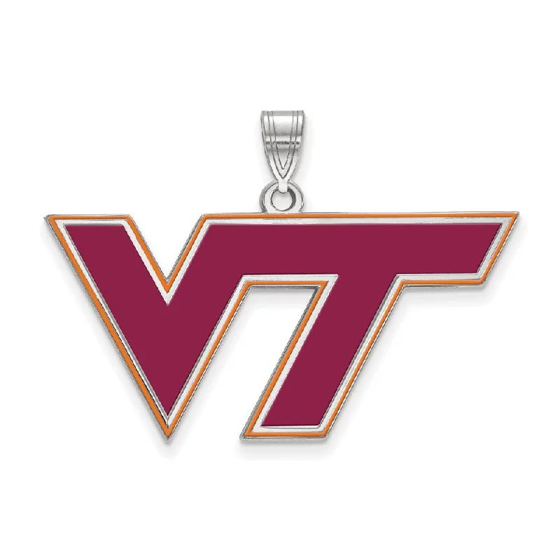 Special Offers On Handcrafted And Designer Jewelry Sterling Silver Virginia Tech Large Enamel Logo Pendant Special Offers On Handcrafted And Designer Jewelry Sterling Silver Virginia Tech Large Enamel Logo Pendant