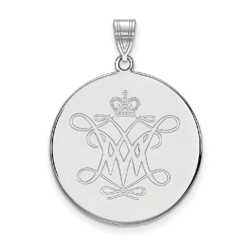 Elevate Your Jewelry Collection With Limited-Time Savings Sterling Silver William and Mary XL Disc Pendant Elevate Your Jewelry Collection With Limited-Time Savings Sterling Silver William and Mary XL Disc Pendant