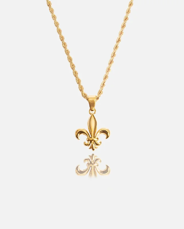 Exclusive Gemstone Jewelry Markdowns – Shop Now Fleur-de-Lis Pendant - Gold