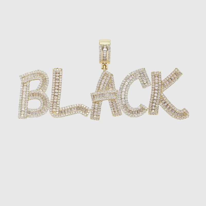 Final Call For Exquisite Jewelry At Reduced Rates Iced Out Baguette Letters- Gold