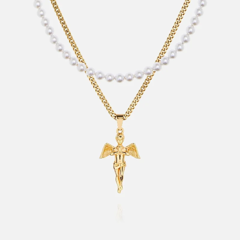 Unmissable Jewelry Clearance – Final Reductions Pearl Angel Set - Gold