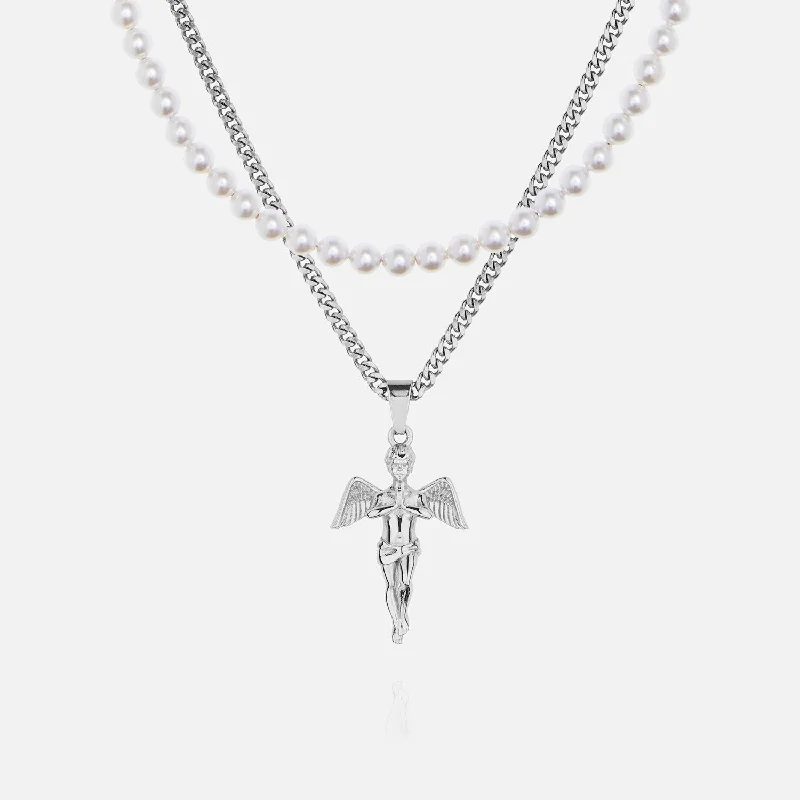 Don't Miss Out On Jaw-Dropping Jewelry Discounts Pearl Angel Set - White Gold