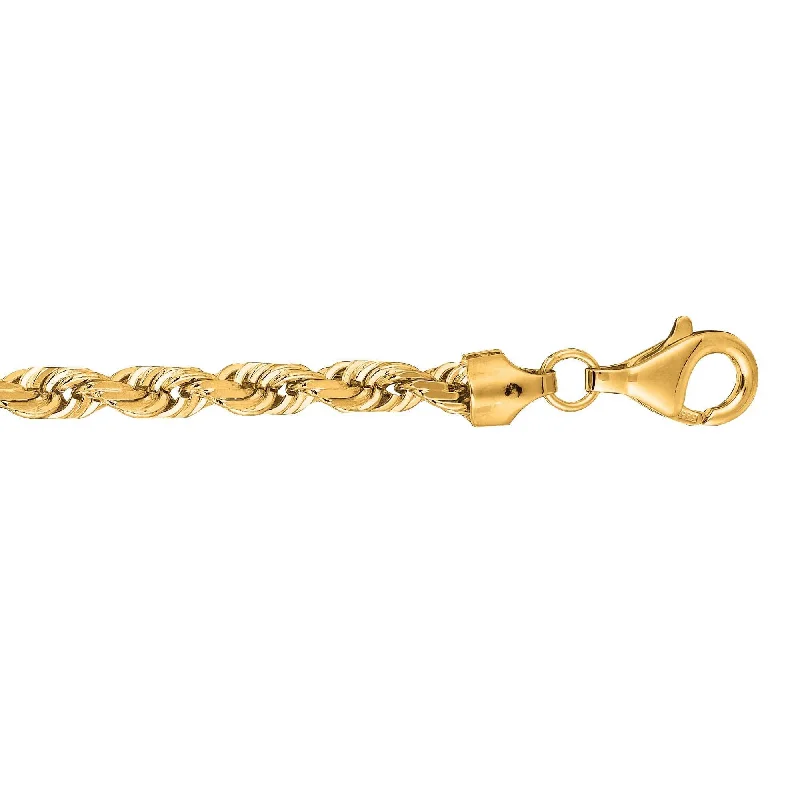 Fashion-Forward Geometric Jewelry For Contemporary Style 10K 20 inches Yellow Gold 5.0mm Shiny Solid Diamond Cut Royal Rope Chain with Lobster Clasp Fashion-Forward Geometric Jewelry For Contemporary Style 10K 20 inches Yellow Gold 5.0mm Shiny Solid Diamond Cut Royal Rope Chain with Lobster Clasp