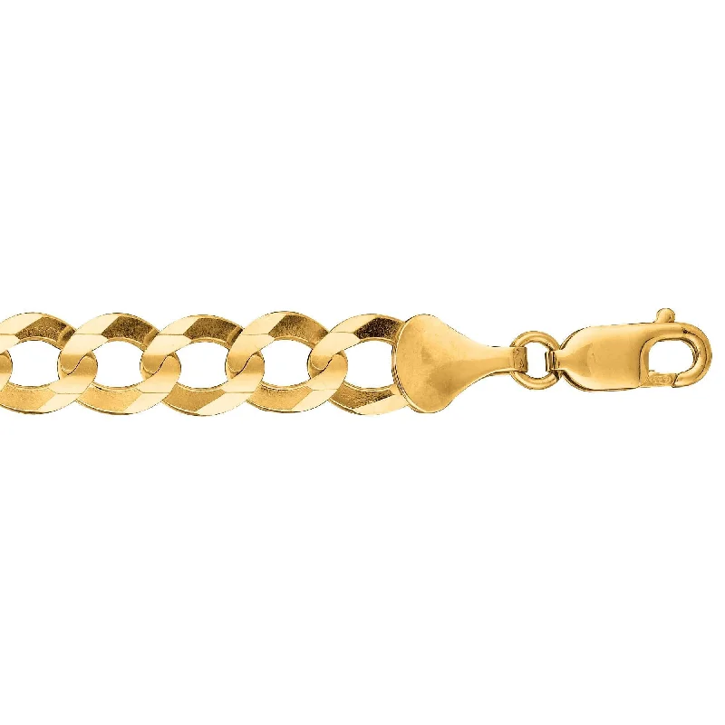 High-Quality Gemstone Jewelry For Special Occasions 10K 22 inches Yellow Gold 8.20mm Diamond Cut Comfort Curb Chain with Lobster Clasp High-Quality Gemstone Jewelry For Special Occasions 10K 22 inches Yellow Gold 8.20mm Diamond Cut Comfort Curb Chain with Lobster Clasp