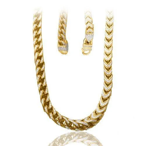 The Perfect Accessory For Less – Jewelry Sale Live 10KY 24.75CTW DIAMOND SOLID LINK FRANCO CHAIN The Perfect Accessory For Less – Jewelry Sale Live 10KY 24.75CTW DIAMOND SOLID LINK FRANCO CHAIN