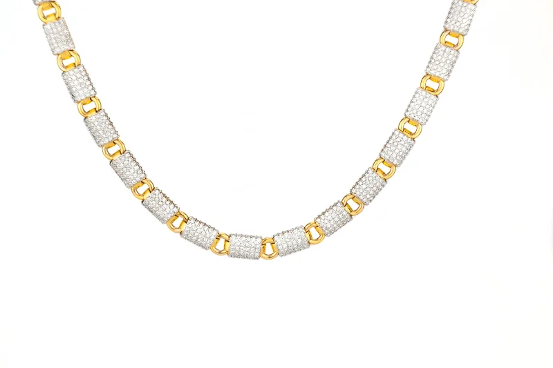 Exclusive Online Jewelry Sale – Don't Wait 12mm Yellow / White Diamond Link Chain
