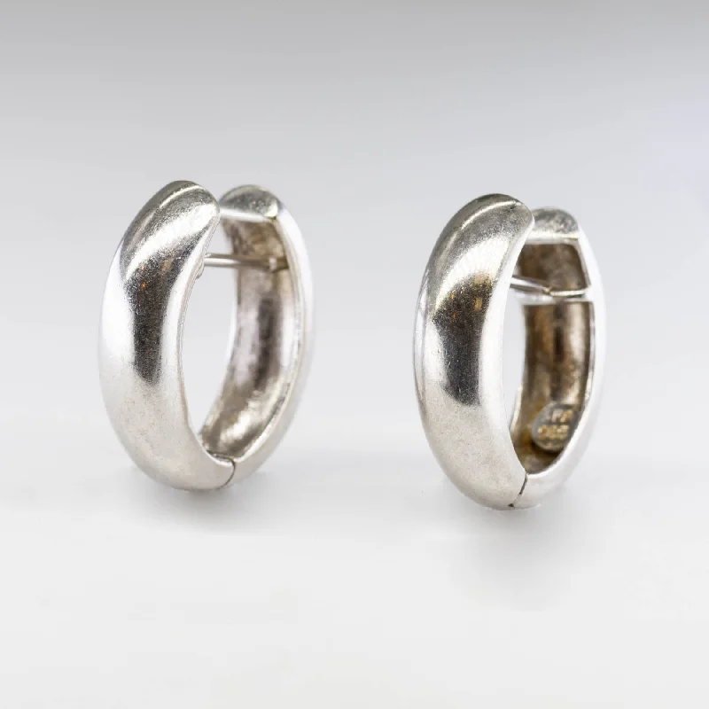 Seasonal Jewelry Deals – Elevate Your Style 14k White Gold Huggie Earrings |