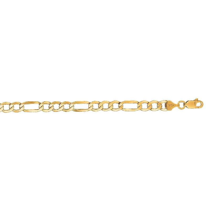 Dainty Floral Jewelry For Feminine Elegance 14kt 18 inches Yellow Gold 5.4mm Diamond Cut Alternate 3+1 Figaro Lite Chain with Lob ster Clasp Dainty Floral Jewelry For Feminine Elegance 14kt 18 inches Yellow Gold 5.4mm Diamond Cut Alternate 3+1 Figaro Lite Chain with Lob ster Clasp