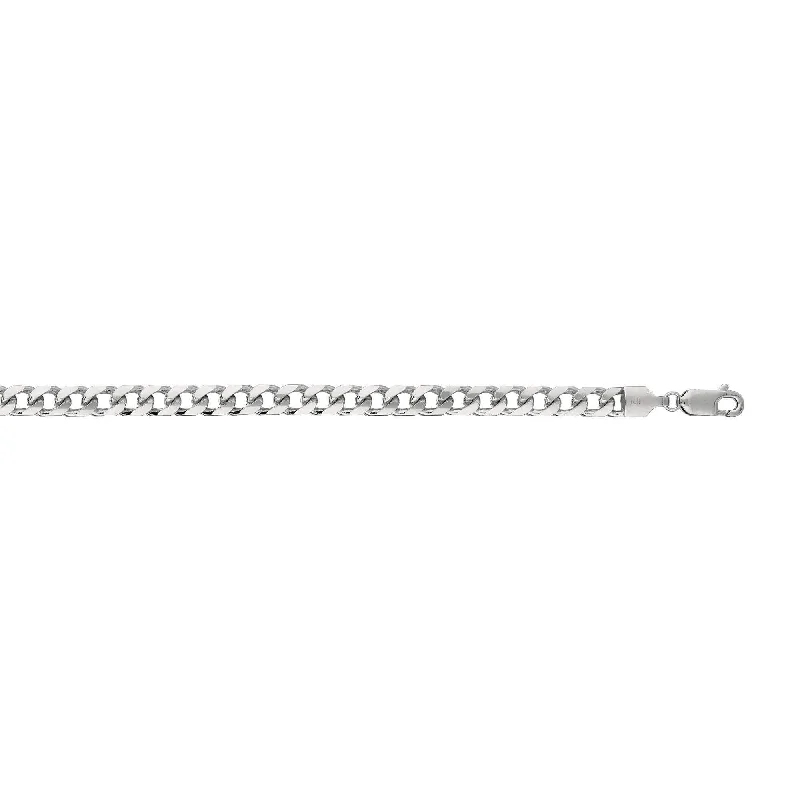 Shop Fine Jewelry With Exclusive Savings 14kt 20 inches White Gold 4.4mm Diamond Cut Miami Cuban Link Chain with Lobster Clasp Shop Fine Jewelry With Exclusive Savings 14kt 20 inches White Gold 4.4mm Diamond Cut Miami Cuban Link Chain with Lobster Clasp