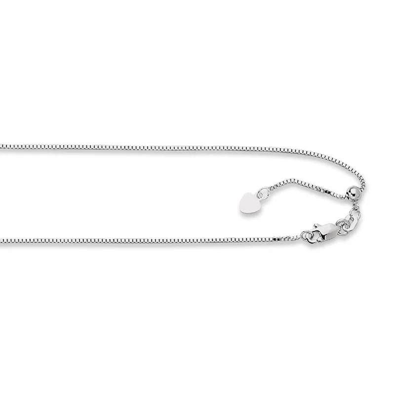 Flash Sale On Exquisite Jewelry – Don't Miss Out 14kt 22 inches White Gold 0.85mm Diamond Cut Adjustable Box Chain with Lobster Clasp Flash Sale On Exquisite Jewelry – Don't Miss Out 14kt 22 inches White Gold 0.85mm Diamond Cut Adjustable Box Chain with Lobster Clasp