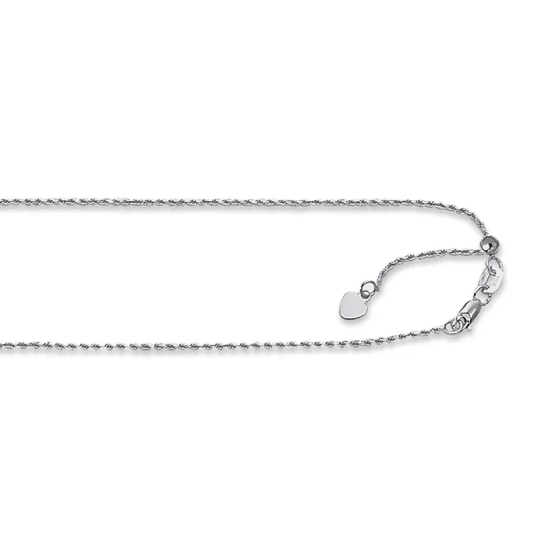 Exclusive Jewelry Bundles At Discounted Rates 14kt 22 inches White Gold 1.0mm Diamond Cut Adjustable Royal Rope Chain with Lobster Clasp Exclusive Jewelry Bundles At Discounted Rates 14kt 22 inches White Gold 1.0mm Diamond Cut Adjustable Royal Rope Chain with Lobster Clasp
