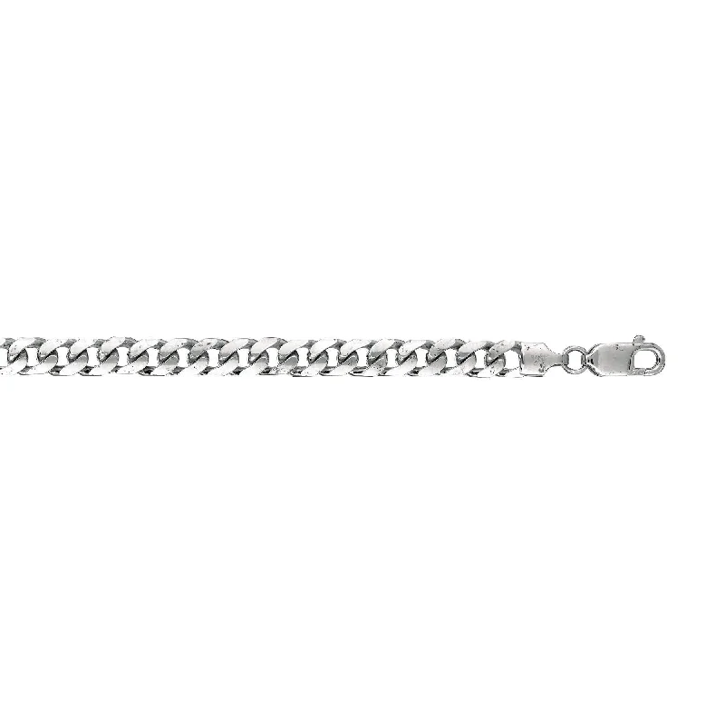 Timeless Jewelry At Special Discount Rates 14kt 22 inches White Gold 5.8mm Diamond Cut Miami Cuban Link Chain with Lobster Clasp Timeless Jewelry At Special Discount Rates 14kt 22 inches White Gold 5.8mm Diamond Cut Miami Cuban Link Chain with Lobster Clasp
